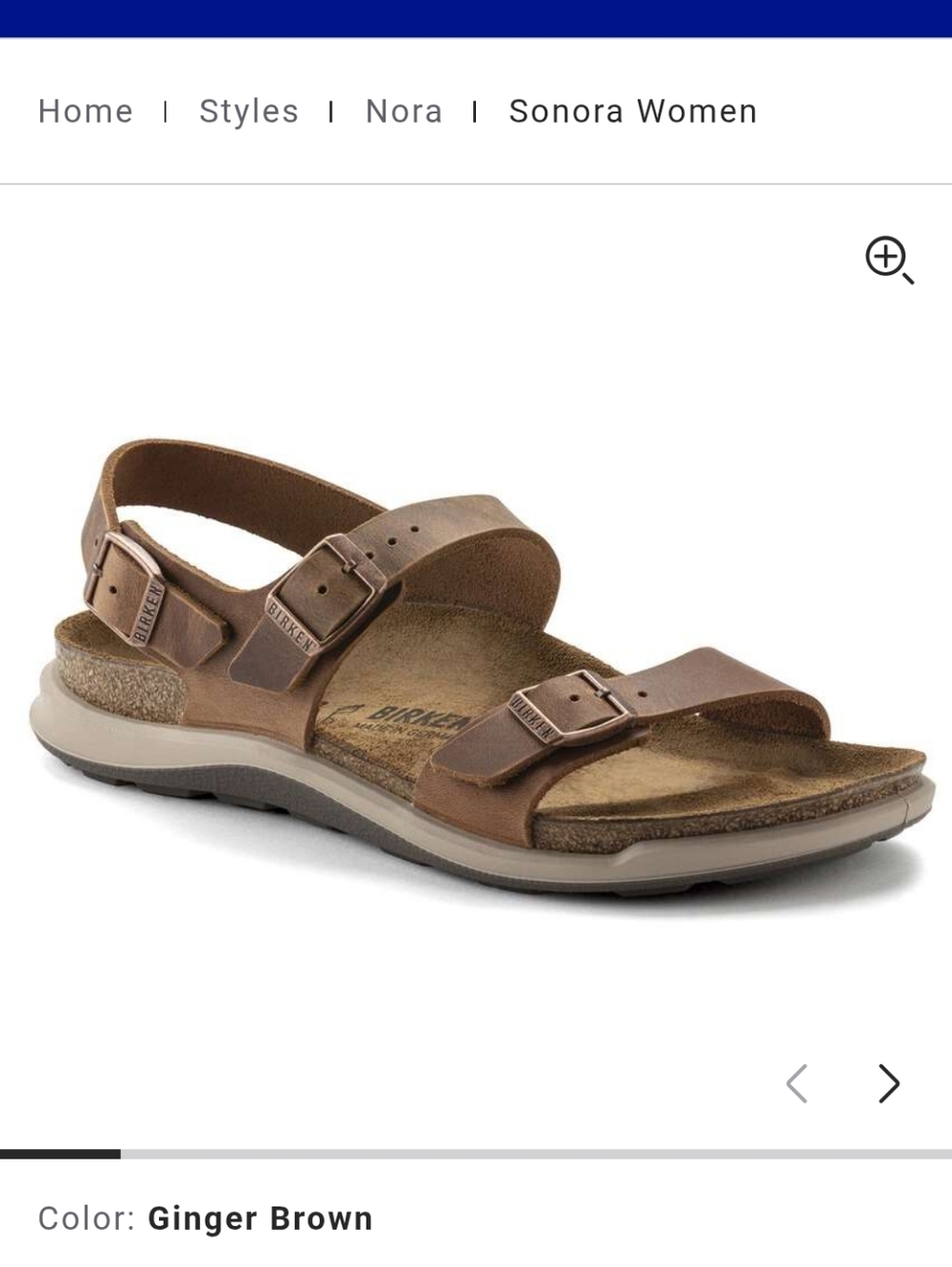 Birkenstock Sonora Women's Ginger Brown Leather Sandal